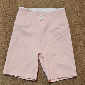 Elegant Peach High-Waisted Bike Shorts